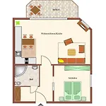 Haus Duenenglueck Whg. 22, Seesicht Lägenhet *